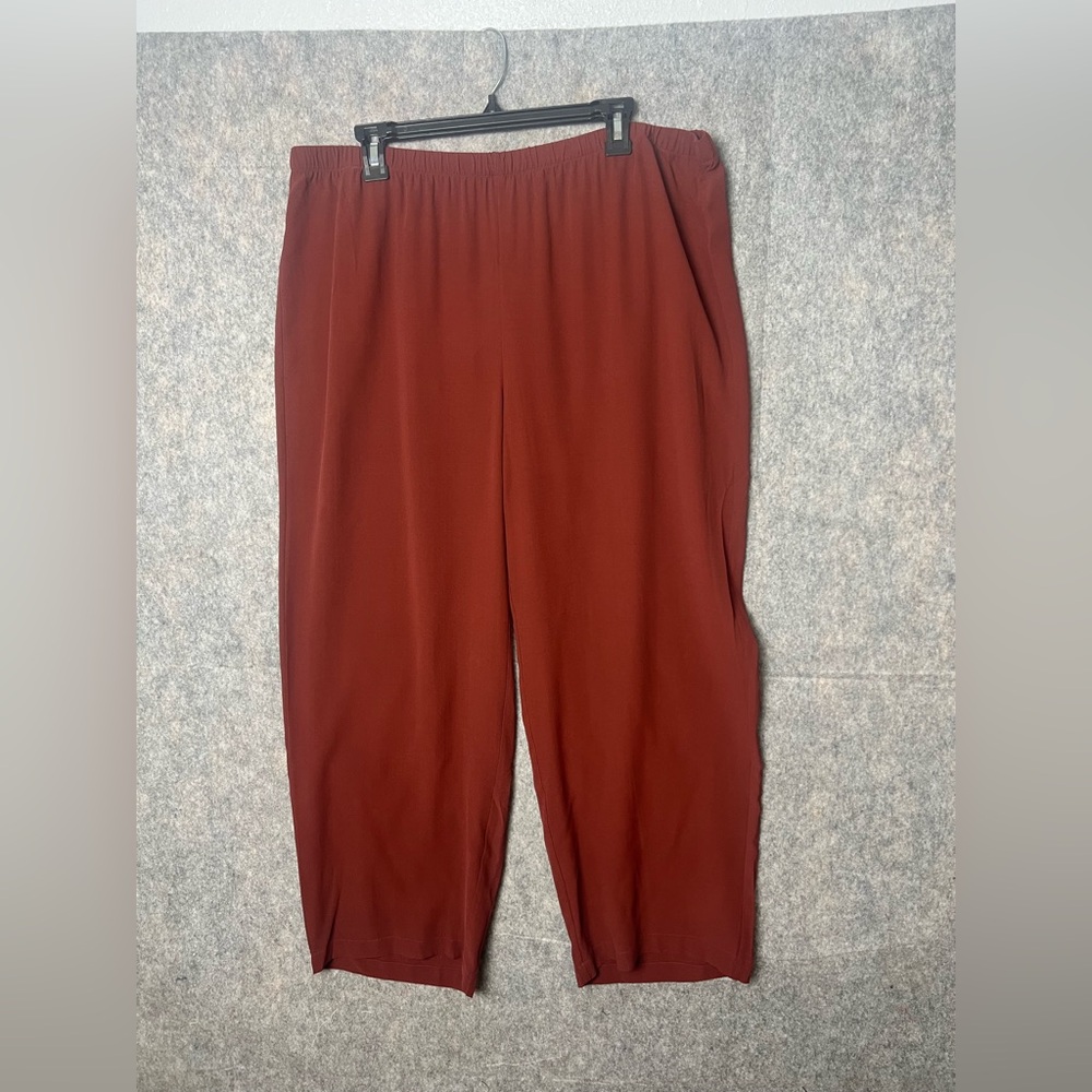 Eileen Fisher Women's Size XL‎ Straight Ankle pants 100% Silk